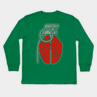 Grenade Brain Kids Long Sleeve T-Shirt